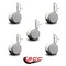 Service Caster 2.375 Inch MRI Safe Casters, 7/16 Grip Ring Stem, Set of 5, 5PK SCC-GR02S60-TPR-GRY-716138-MRI-5 - alternate 3